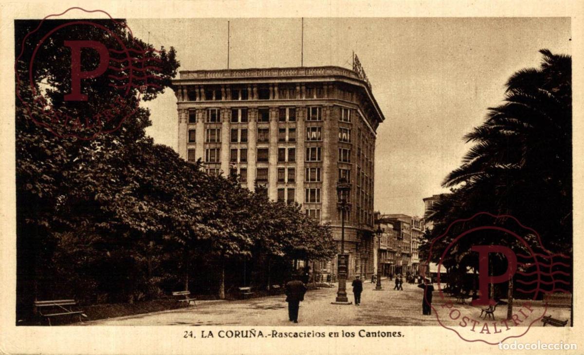 Postales: LA CORU&Ntilde;A. RASCACIELOS EN LOS CANTONES