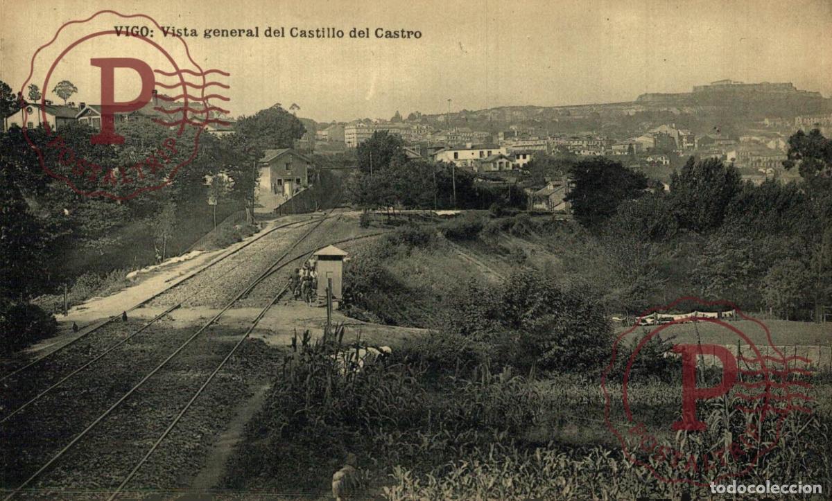 Postales: PONTEVEDRA. VIGO. VISTA GENERAL DEL CASTILLO DEL CASTRO.