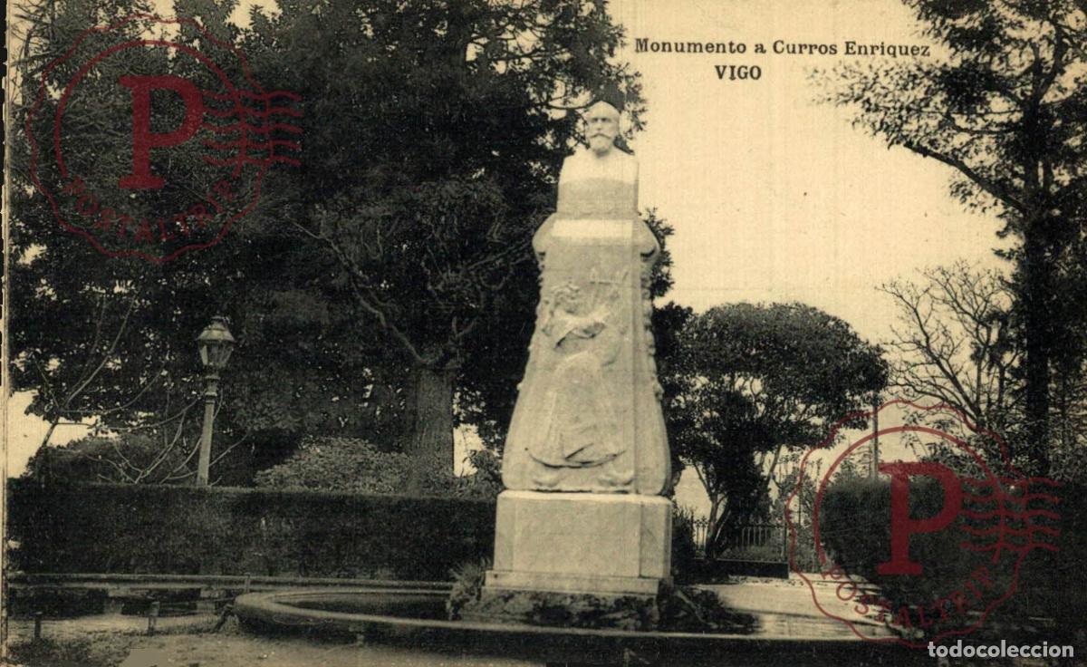 Postales: PONTEVEDRA. VIGO. MONUMENTO A CURRO ENRIQUEZ