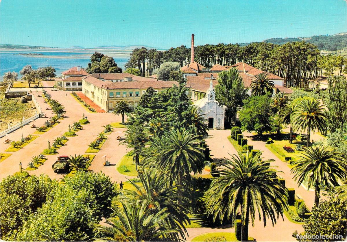 Postales: Postal de la Isla de La Toja: Capilla y Balneario