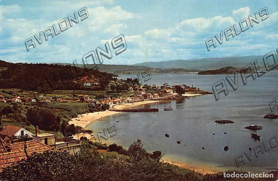 Postales: Vista Parcial y playa de Rajo (Pontevedra) - A&ntilde;os 60 - Sin Circular