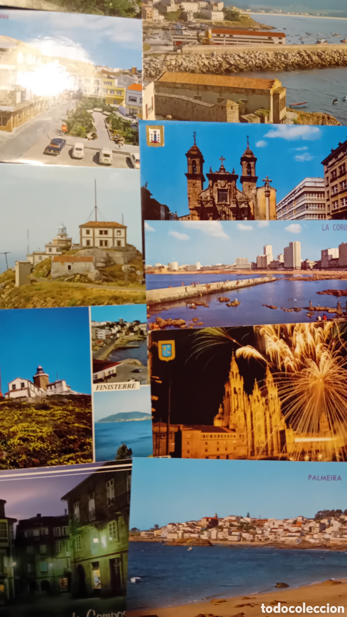 Postales: Lote de 16 postales antiguas de La Coru&ntilde;a, datadas entre las d&eacute;cadas de 1960 y 1970.