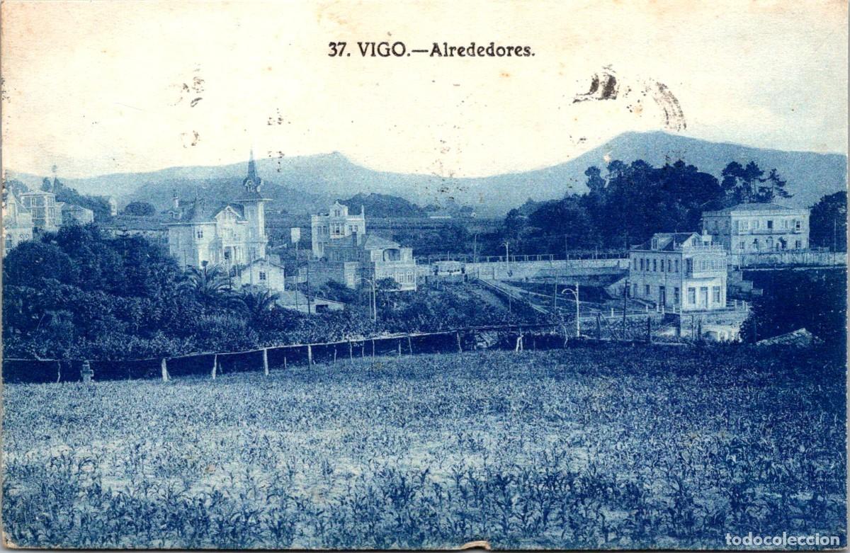 Postales: Vigo - Alrededores - Grafos 37 - Tonalidad Azul - 138x89mm
