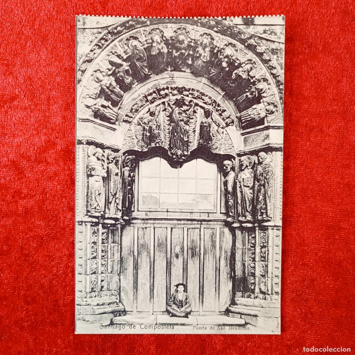 Postales: POSTAL - SANTIAGO DE COMPOSTELA - PUERTA DE SAN JERONIMO - JEROMIME - RAR&Iacute;SIMA / 1867