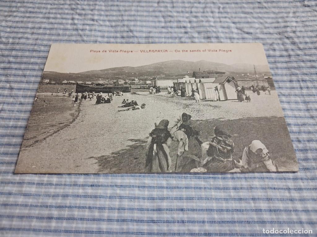 Postales: Postal antigua Galicia. Pontevedra. Villagarc&iacute;a. Playa de Vista-Alegre. Ed. Luis Bouza Trillo
