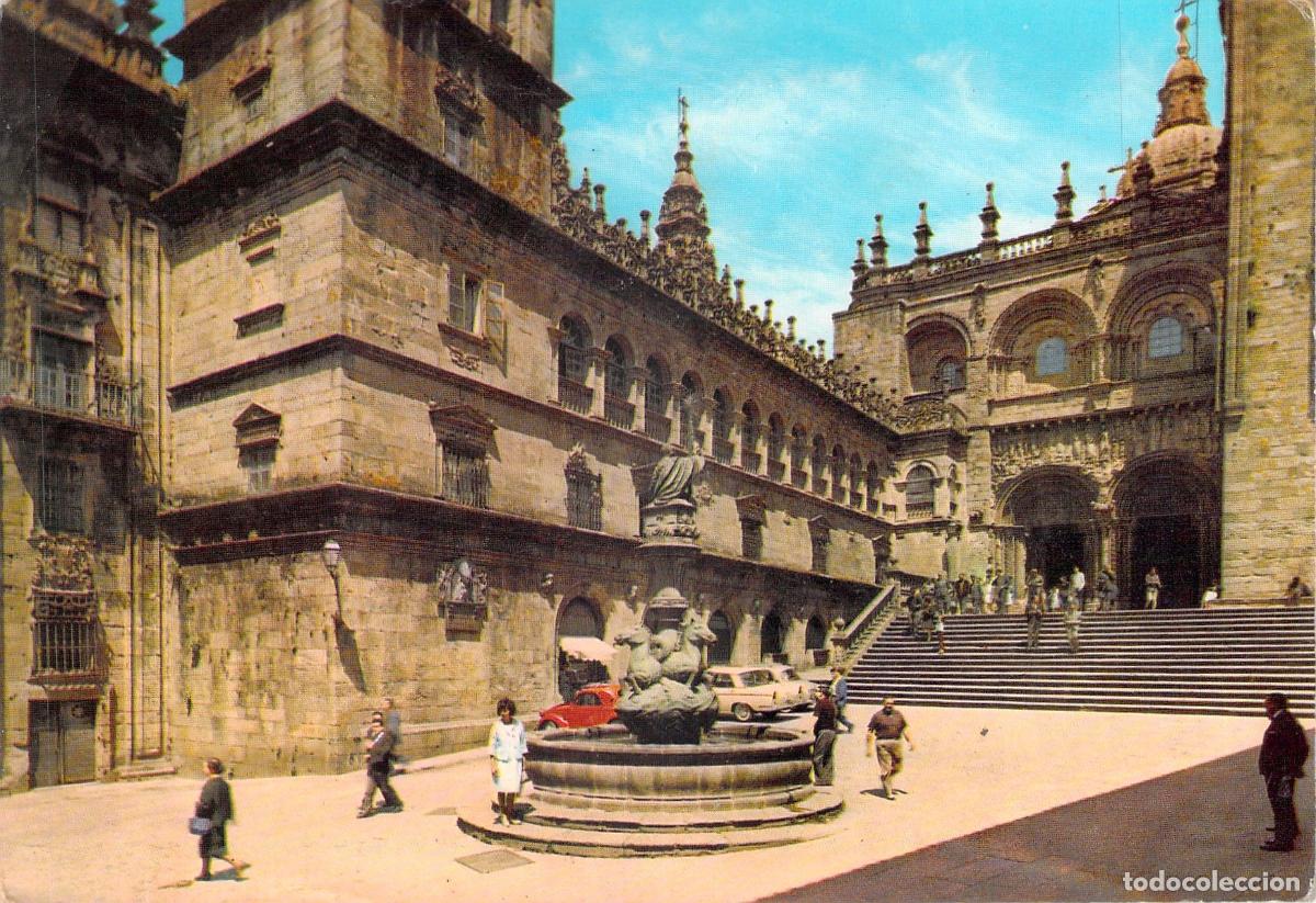 Postales: Postal de la Plaza de las Platerias en Santiago de Compostela