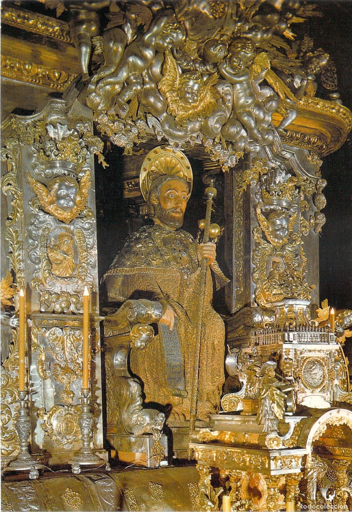 Postales: Postal de la Imagen del Ap&oacute;stol en la Catedral de Santiago de Compostela