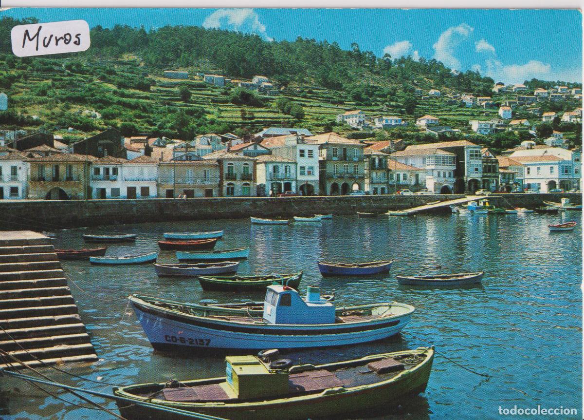Postales: MUROS (LA CORU&Ntilde;A) PUERTO PESQUERO &ndash; COLECCION PERLA 3270 &ndash; CIRCULADA