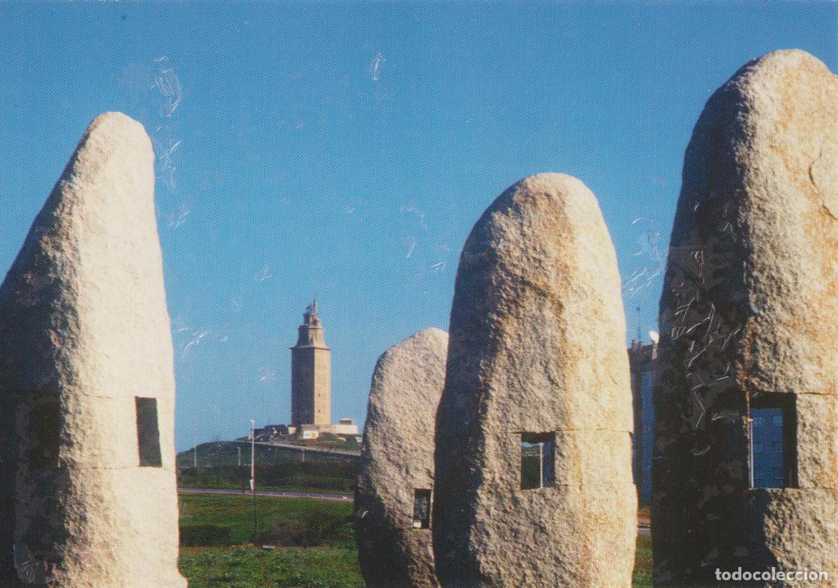 Postales: LA CORU&Ntilde;A, MENHIRES EN LOS ALREDORES &ndash; FOTO BLANCO N&ordm;37 &ndash; S/C