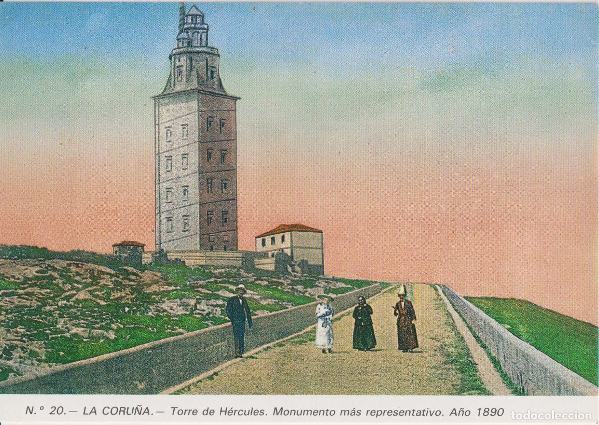 Postales: LA CORU&Ntilde;A, TORRE DE H&Eacute;RCULES, MONUMENTO M&Aacute;S REPRESENTATIVO. A&Ntilde;O 1890 &ndash; LIBRERIA ARENAS N&ordm;20 &ndash; S/C &ndash;