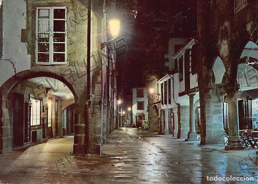 Postales: R&uacute;a del Villar de Santiago de Compostela (Coru&ntilde;a) - Circulada con sello 1971