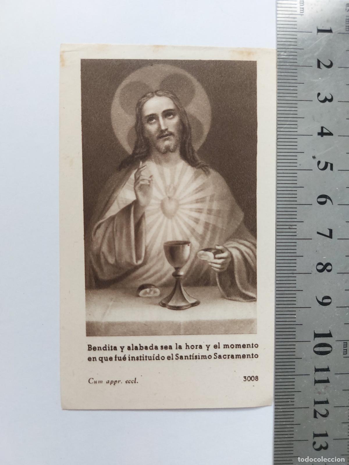 Postales: Estampa conmemorativa de Primera Misa y Sagrado Coraz&oacute;n