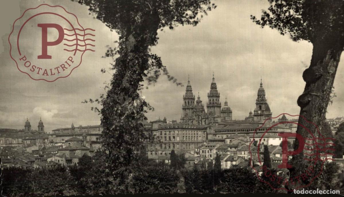 Postales: SANTIAGO DE COMPOSTELA. La Catedral, Desde El Paseo De La Herredura. GALICIA. ESPA&Ntilde;A ESPAGNE SPAIN