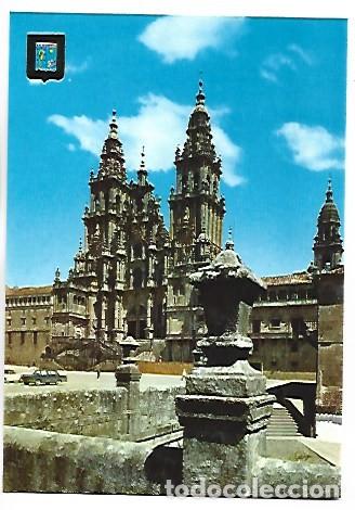 Postales: CATEDRAL, FACHADA DEL OBRADOIRO (SIGLO XVIII).- SANTIAGO DE COMPOSTELA
