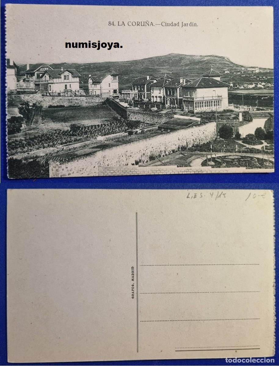Postales: Postal LA CORU&Ntilde;A (Espa&ntilde;a) a&ntilde;o 1910. Ciudad Jard&iacute;n. Ed. GRAFOS.