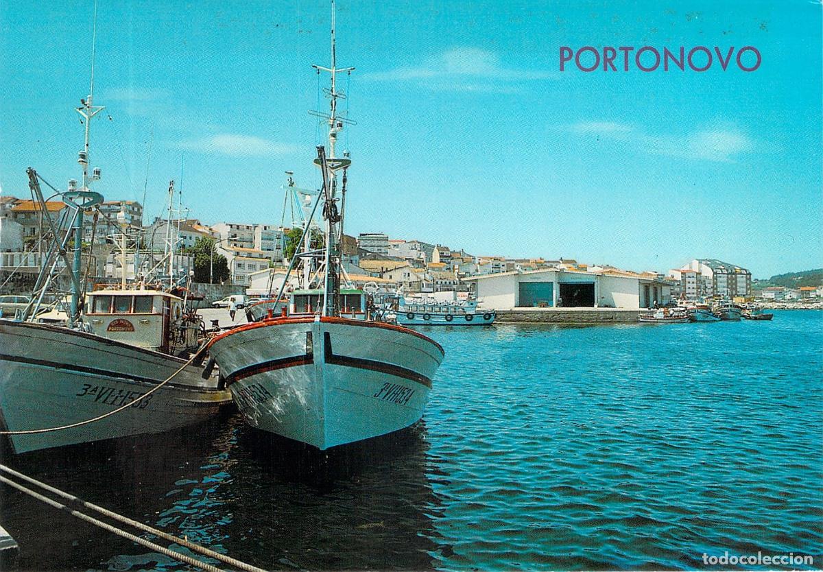 Postales: Postal de Portonovo, Puerto y Barcos en Pontevedra