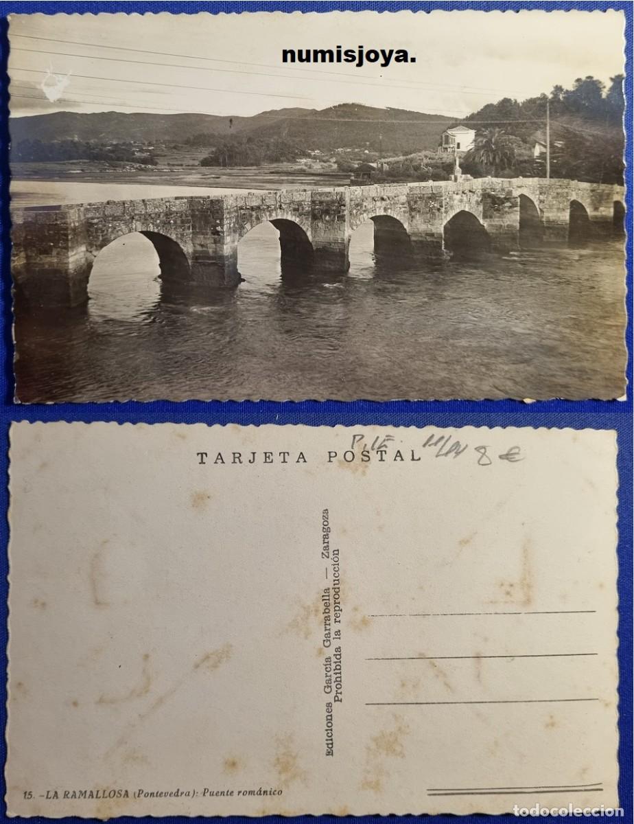 Postales: Postal de LA RAMALLOSA Pontevedra (Espa&ntilde;a) a&ntilde;o 1950. Puente Romano. Ed. GARRABELLA.