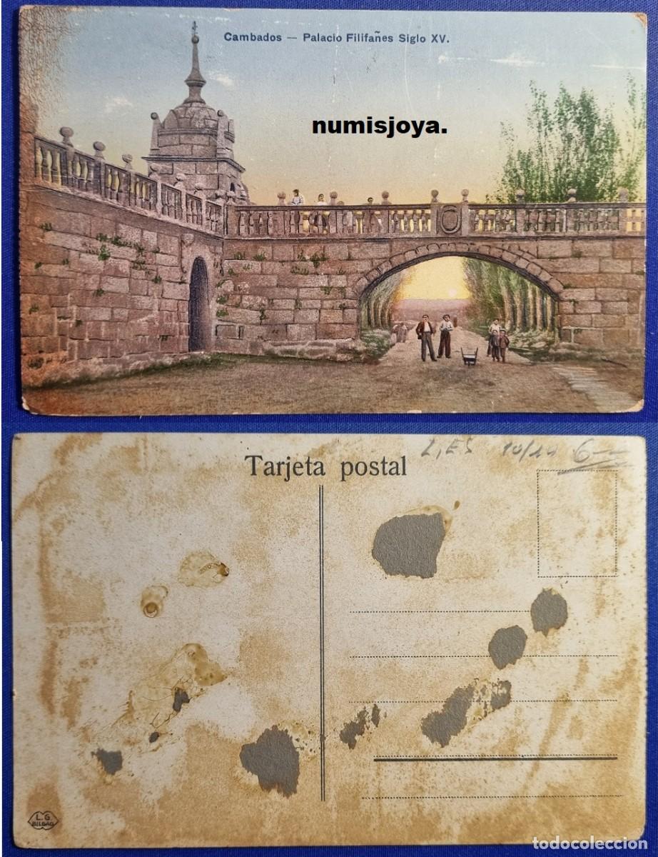 Postales: Postal de CAMBADOS Pontevedra (Espa&ntilde;a) a&ntilde;o 1910. Palacio Filifa&ntilde;es siglo XV.