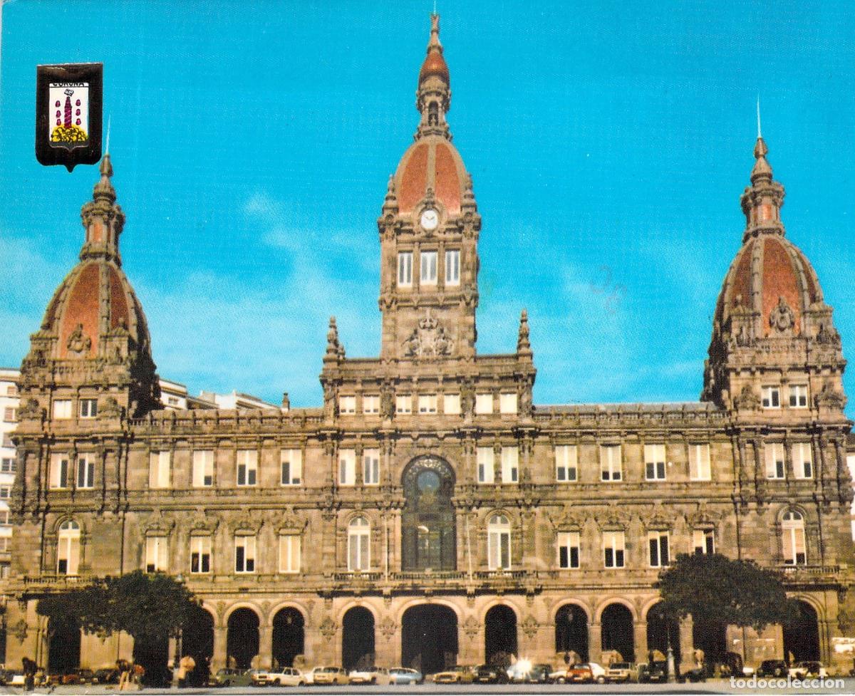 Postales: Postal del Palacio Municipal de A Coru&ntilde;a