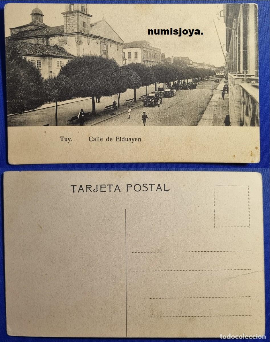 Postales: Postal de TUY Pontevedra (Espa&ntilde;a) a&ntilde;o 1910. Calle de Elduayen. RARA.