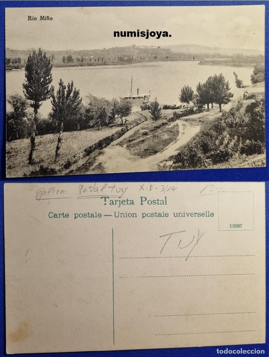 Postales: Postal de TUY Pontevedra (Espa&ntilde;a) a&ntilde;o 1910. RIO MI&Ntilde;O. Uni&oacute;n Postal.
