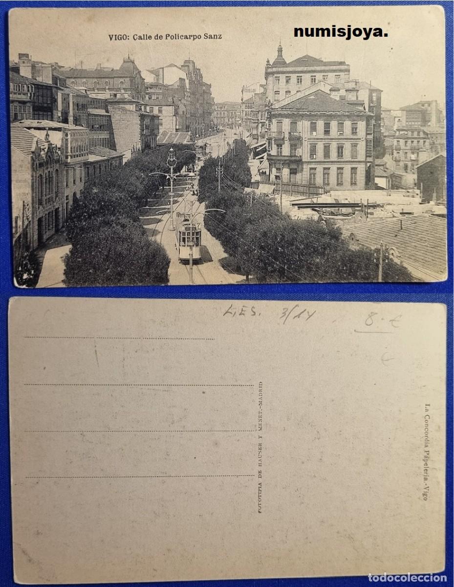Postales: Postal de VIGO Pontevedra (Espa&ntilde;a) a&ntilde;o 1910. Calle de Policarpo Sanz. HAUSER Y MENET.