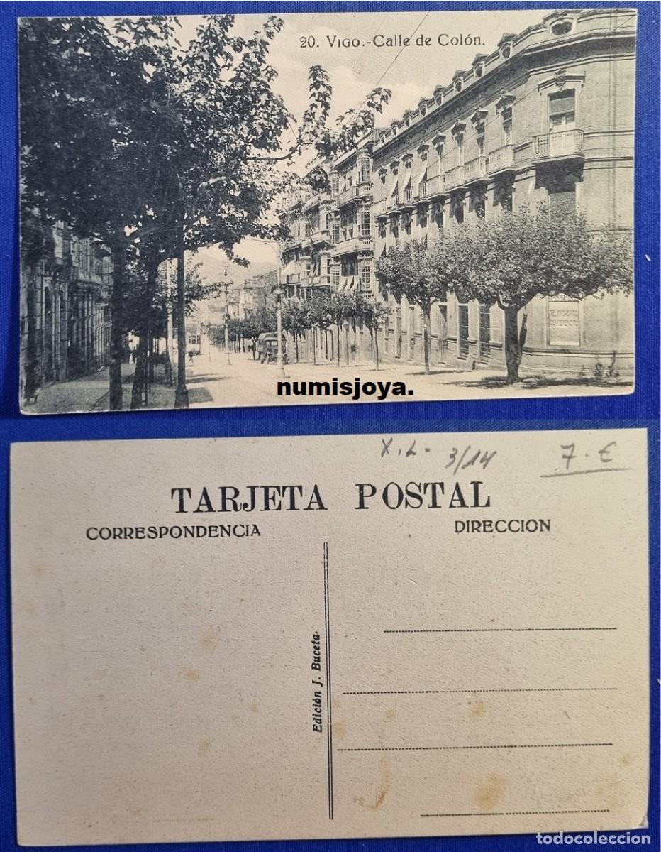 Postales: Postal de VIGO Pontevedra (Espa&ntilde;a) a&ntilde;o 1910. Calle de Col&oacute;n. Ed. J. Buceta.