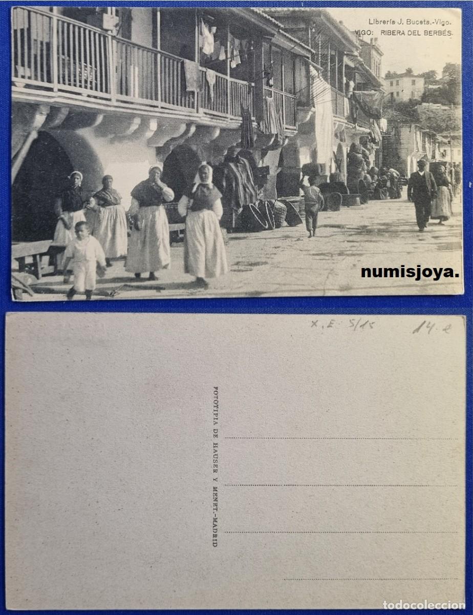 Postales: Postal de VIGO Pontevedra (Espa&ntilde;a) a&ntilde;o 1910. Ribera del Berbes. HAUSER Y MENET.