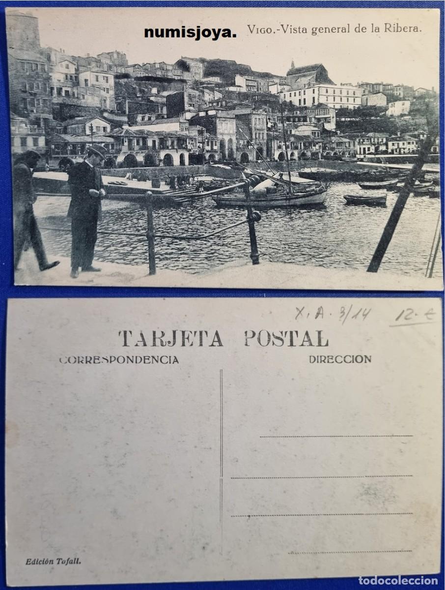 Postales: Postal de VIGO Pontevedra (Espa&ntilde;a) a&ntilde;o 1910. Vista general de la Ribera. Ed. TAFALL.