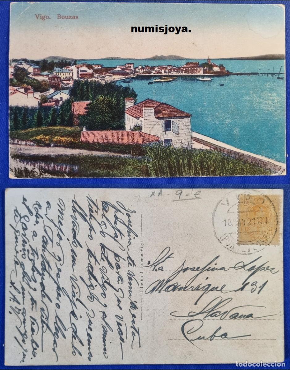 Postales: Postal de VIGO Pontevedra (Espa&ntilde;a) a&ntilde;o 1910. BOUZAS. Ed. J. BUCETA. Escrita y con sello.