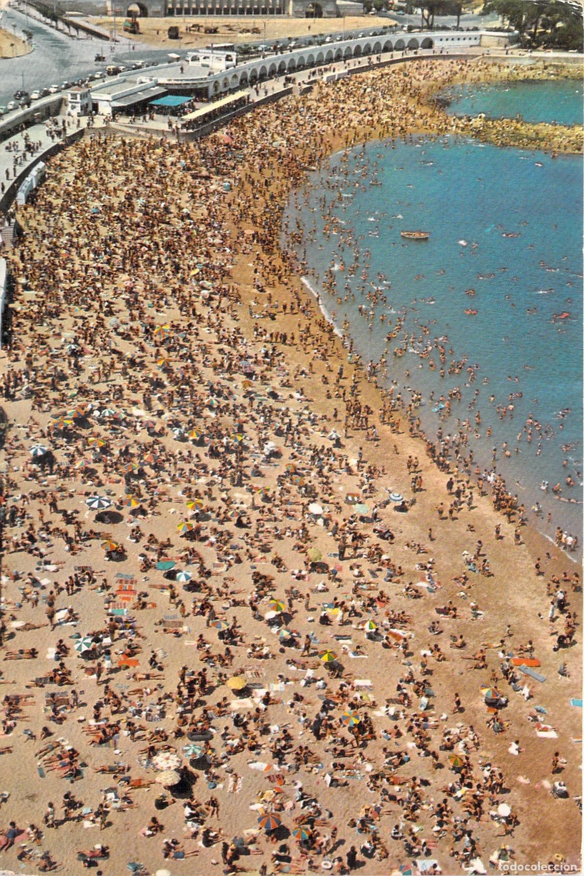 Postales: Postal de la Playa de Riazor en A Coru&ntilde;a