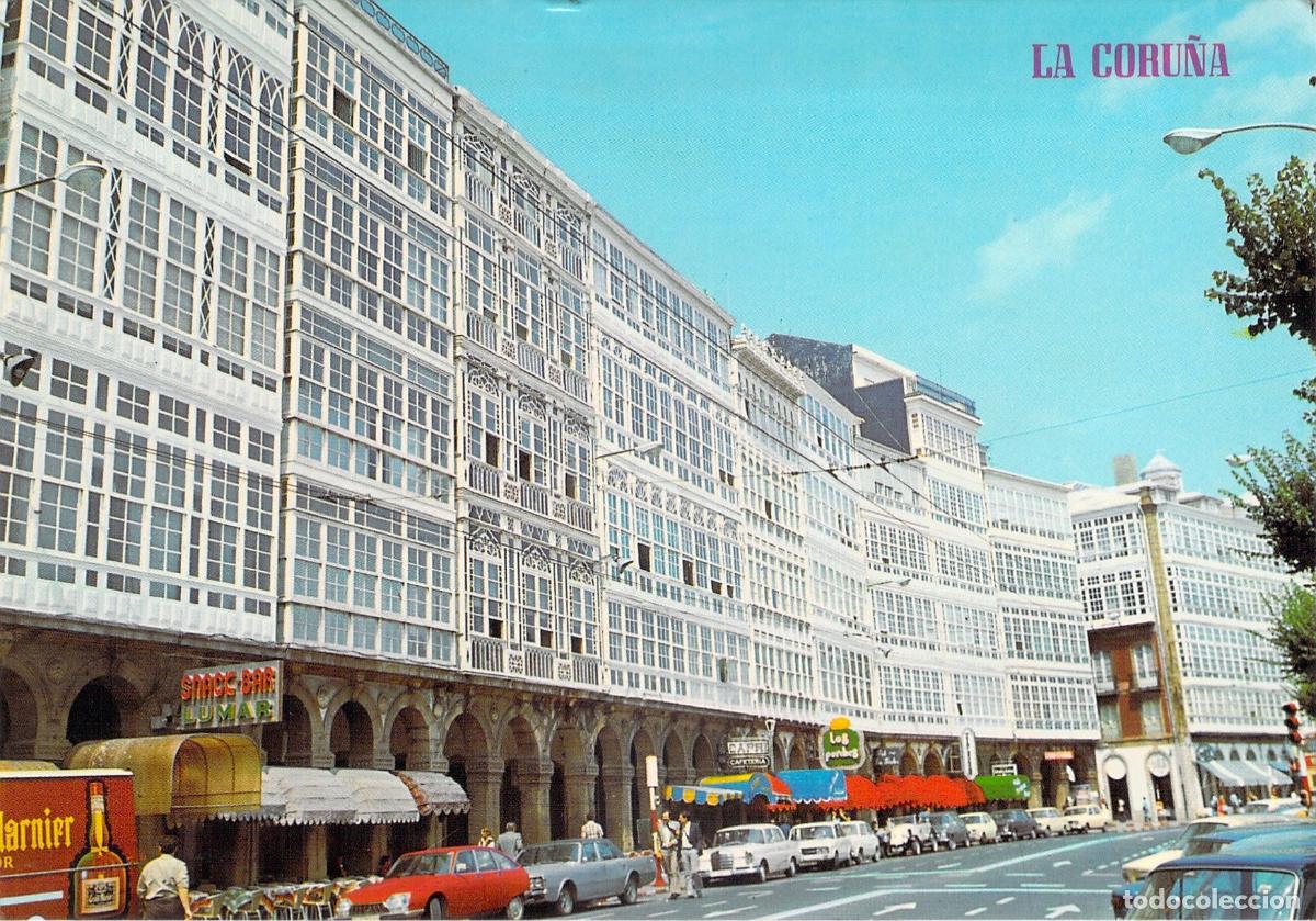 Postales: Postal de la Avenida de la Marina en La Coru&ntilde;a