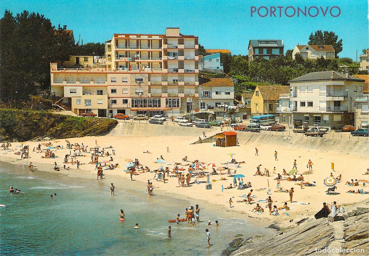 Postales: Postal de la Playa de Caneli&ntilde;as en Portonovo, Pontevedra