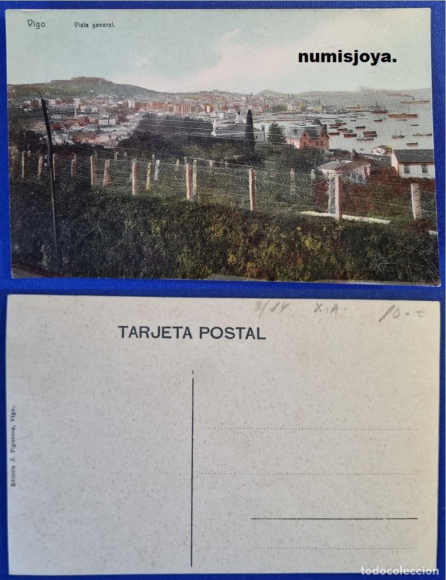 Postales: Postal de VIGO Pontevedra (Espa&ntilde;a) a&ntilde;o 1910. VISTA GENERAL. Ed. J. FIGUEROA.