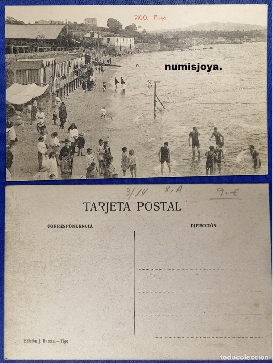 Postales: Postal de VIGO Pontevedra (Espa&ntilde;a) a&ntilde;o 1910. PLAYA. Ed. J. BUCETA.