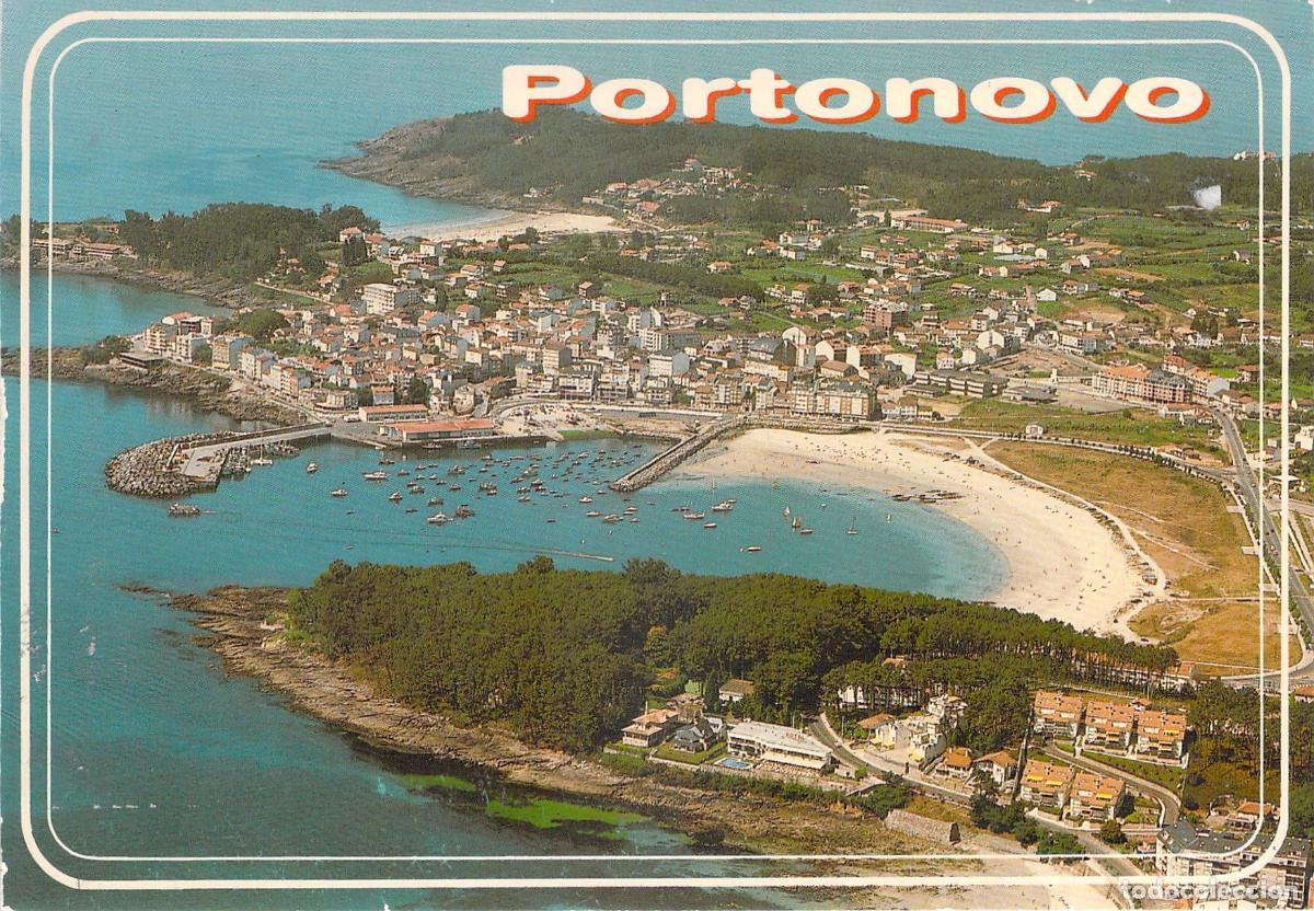 Postales: Postal de Portonovo en Pontevedra vista a&eacute;rea