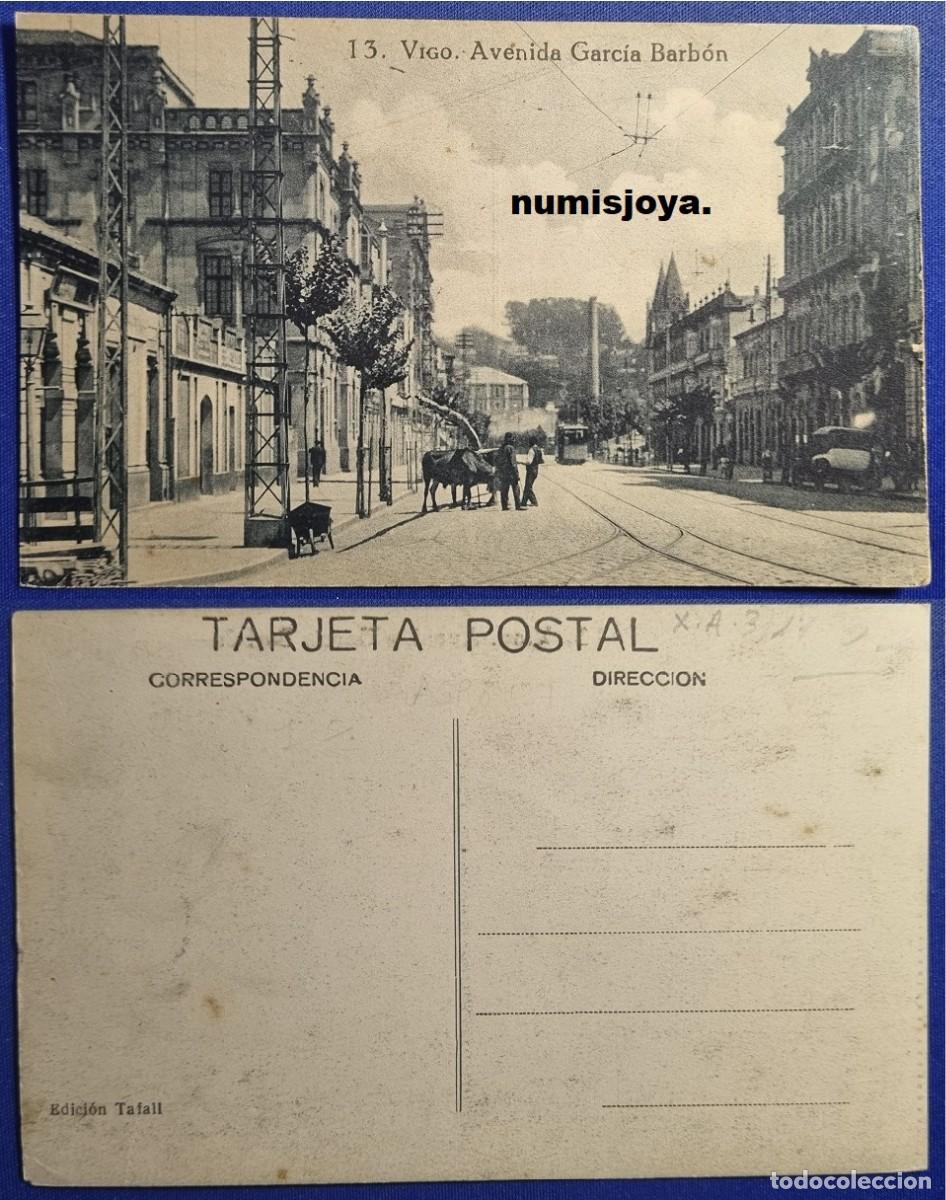 Postales: Postal de VIGO Pontevedra (Espa&ntilde;a) a&ntilde;o 1910. Avedida Garc&iacute;a Barbon. Ed. TAFALL.