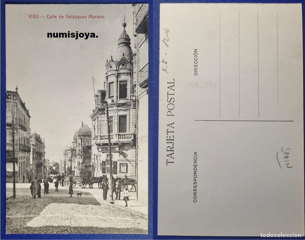 Postales: Postal de VIGO Pontevedra (Espa&ntilde;a) a&ntilde;o 1910. Calle de Vel&aacute;zquez y Merino.