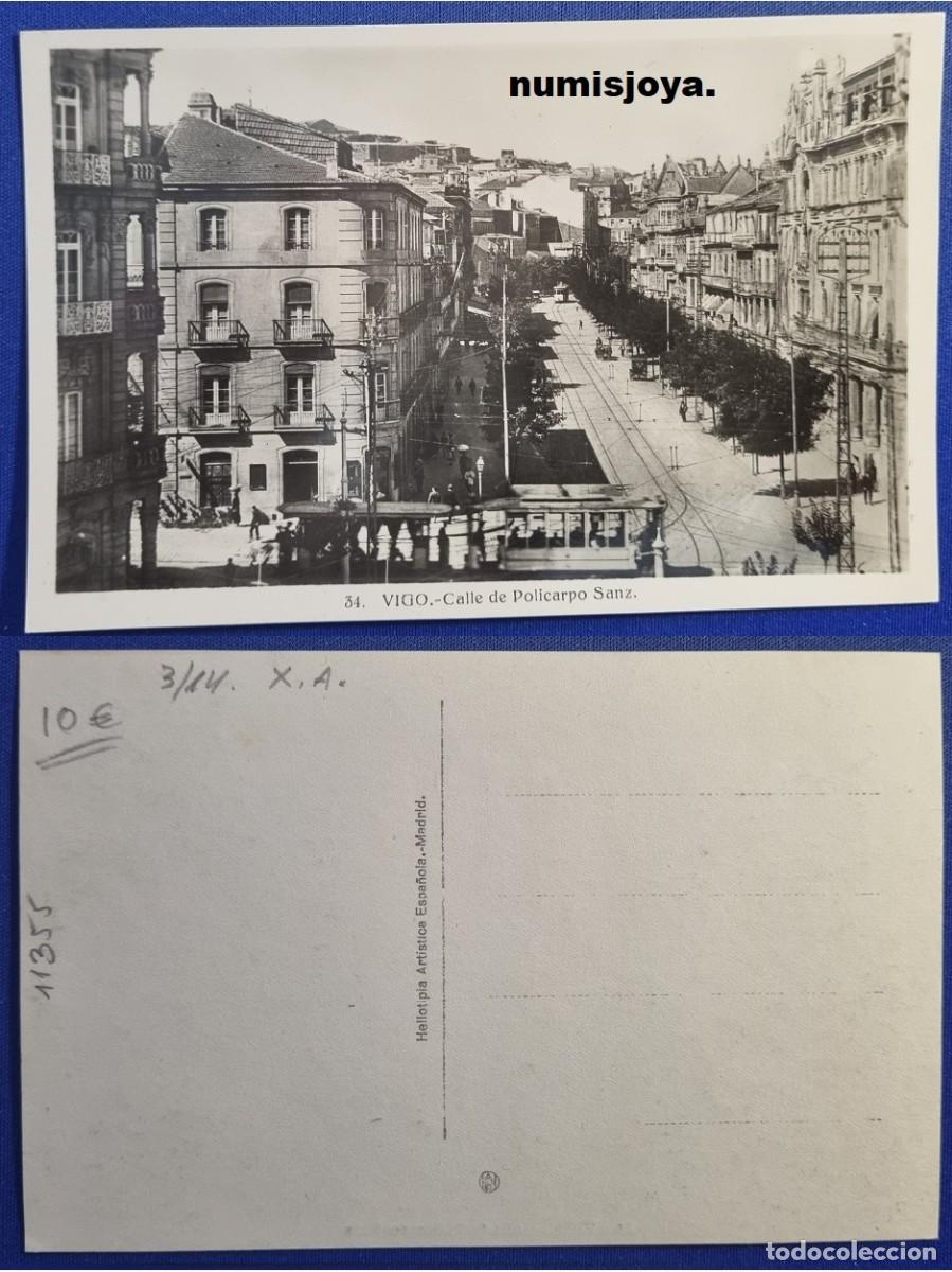 Postales: Postal de VIGO Pontevedra (Espa&ntilde;a) a&ntilde;o 1910. Calle de Policarpo Sanz. Hellotipia Art&iacute;stica.