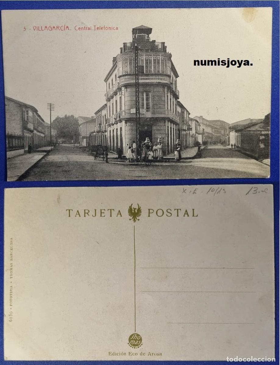 Postales: Postal de VILLAGARCIA Pontevedra (Espa&ntilde;a) a&ntilde;o 1910. Central Telef&oacute;nica. Fot. THOMAS.