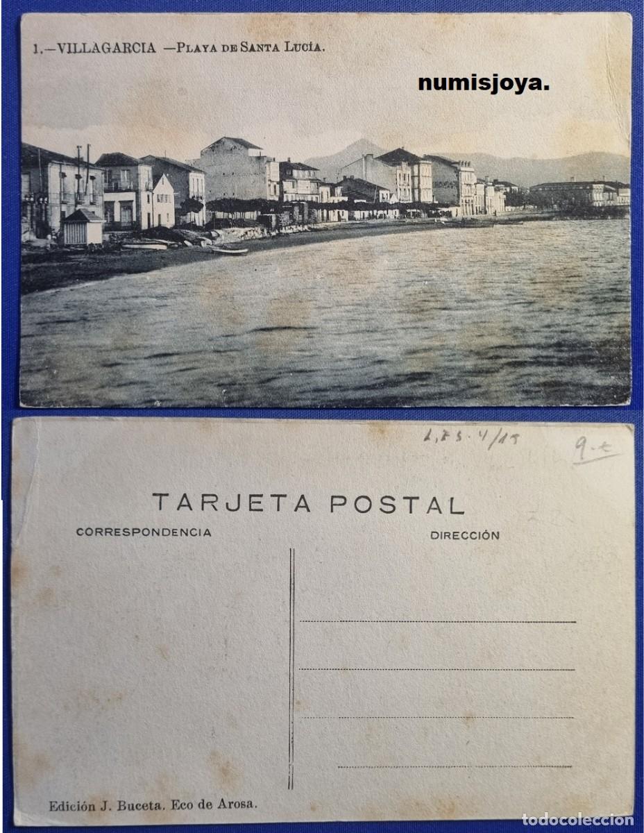 Postales: Postal de VILLAGARCIA Pontevedra (Espa&ntilde;a) a&ntilde;o 1910. Plaza de Santa Mar&iacute;a. Ed. J. Buceta.