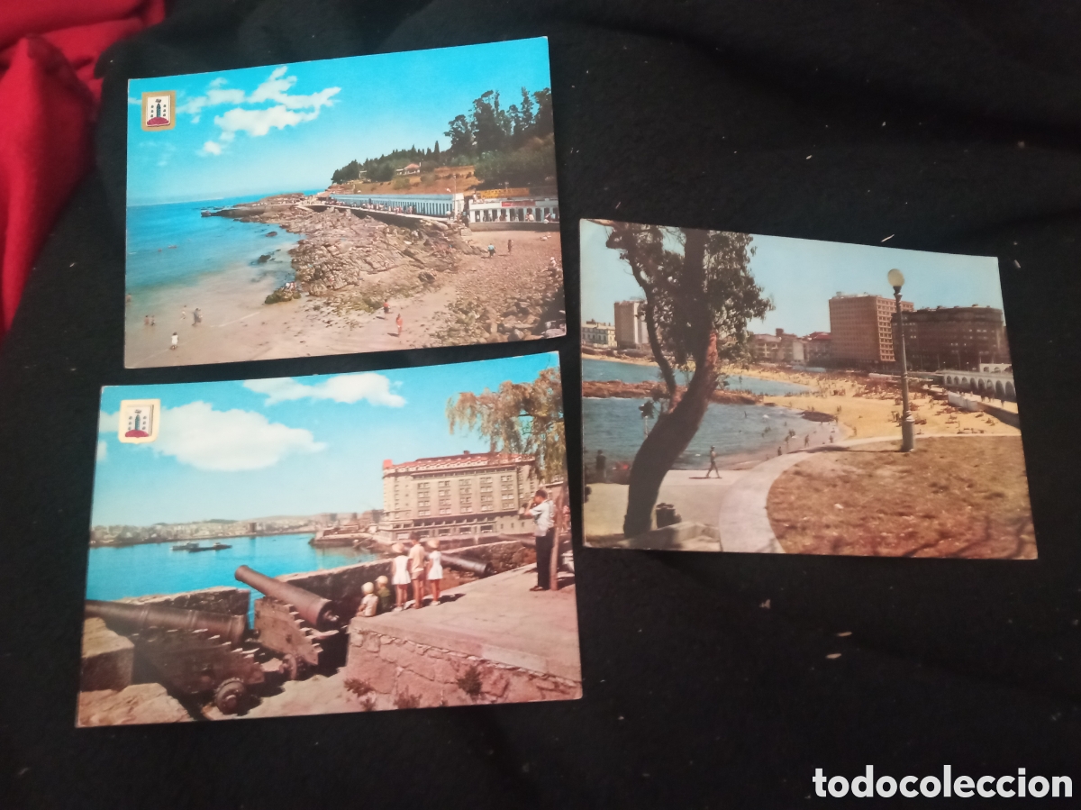 Postales: Tres Antiguas postales fotogr&aacute;ficas de La Coru&ntilde;a