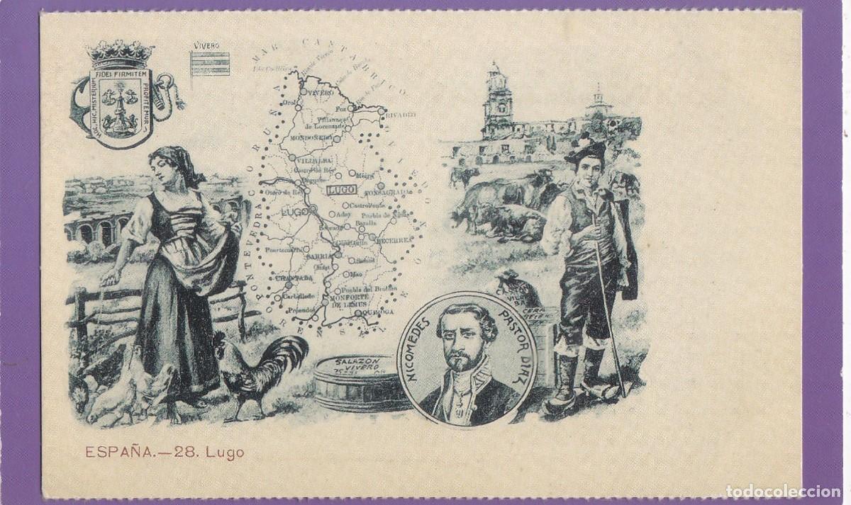 Postales: LUGO. MAPA PROVINCIA Y OTROS - REPRODUCCI&Oacute;N DIARIO DE PONTEVEDRA Y FUNDACI&Oacute;N CAIXA GALICIA