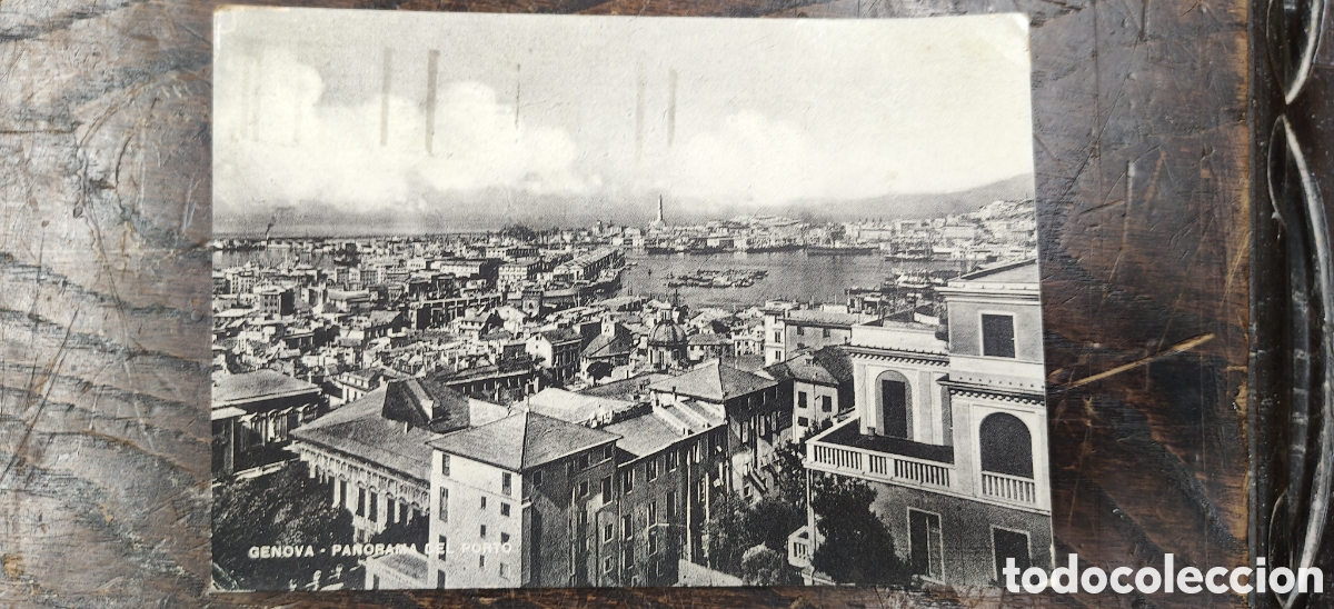 Postales: Postal Antigua G&eacute;nova 1951 - Circulada por Avi&oacute;n a La Coru&ntilde;a -Sellos Italia-Familia Rodr&iacute;guez Blanco