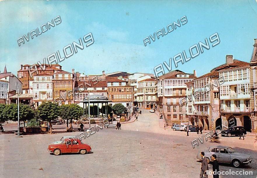 Postales: Plaza Garc&iacute;a Hermanos en Betanzos (La Coru&ntilde;a) - Circulada con sello - 1966