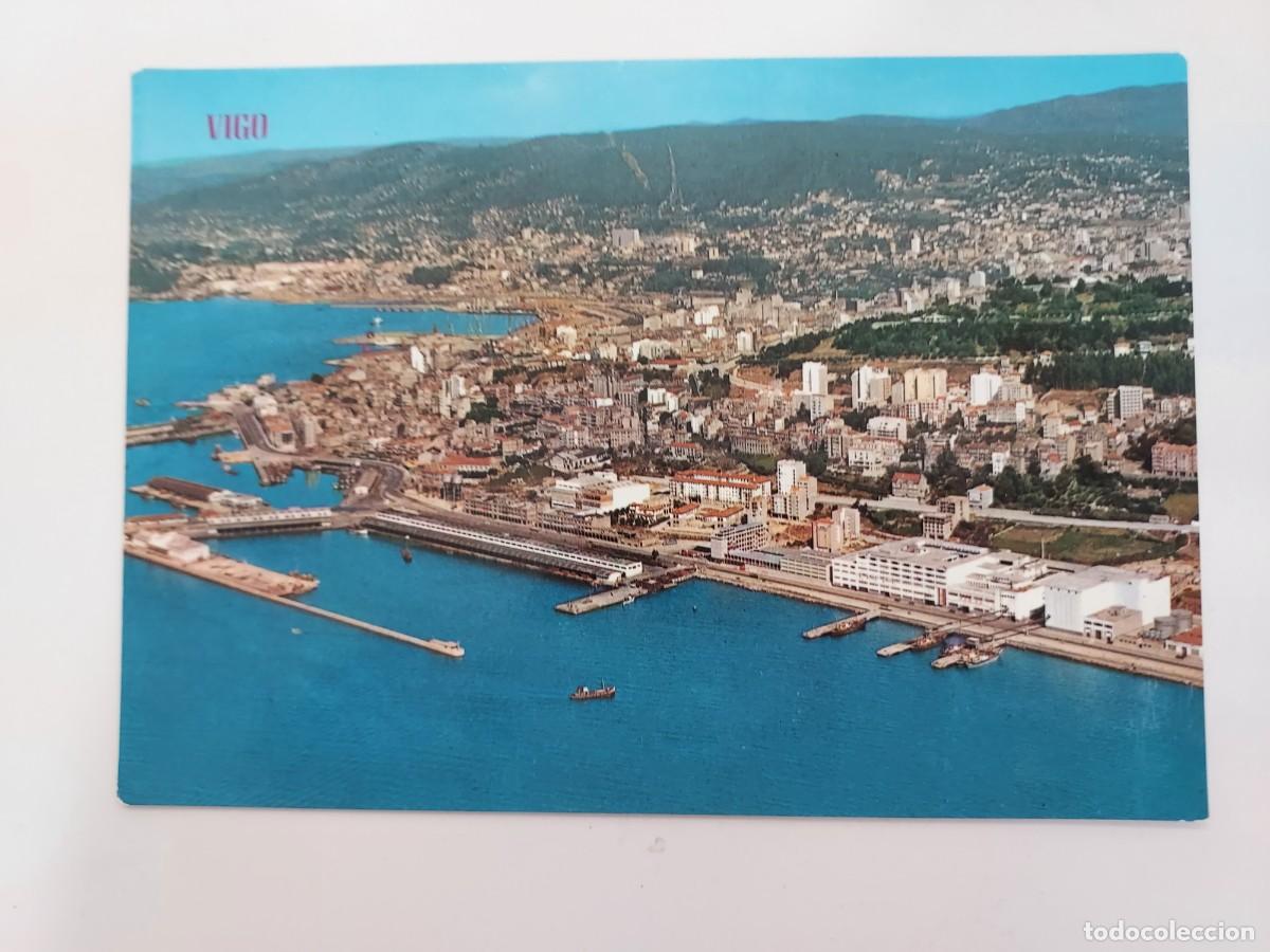 Postales: POSTAL VIGO VISTA AEREA. 1970. SIN CIRCULAR. PONTEVEDRA. PUERTO