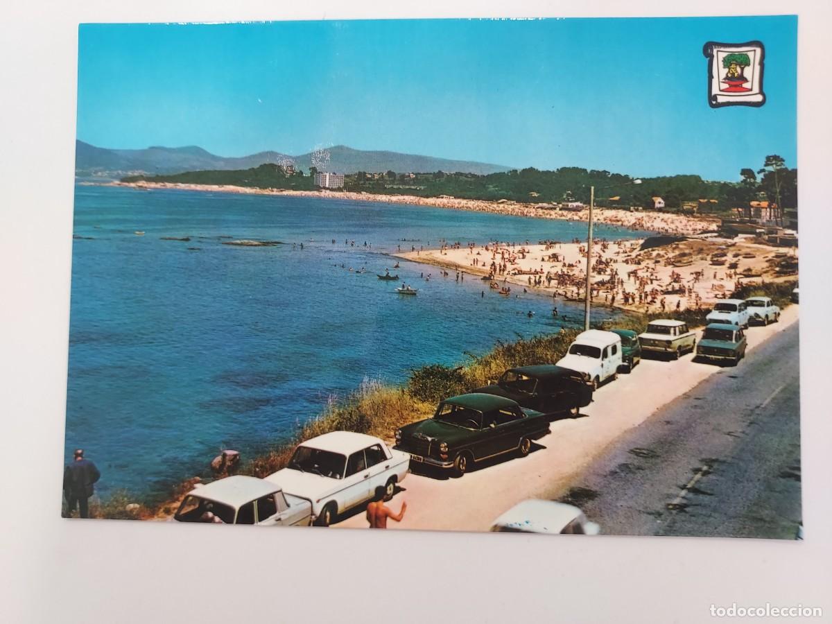 Postales: POSTAL VIGO CORUJO PLAYA CALZOA. 1971. SIN CIRCULAR. PONTEVEDRA. COCHES A&Ntilde;OS 1960 1970