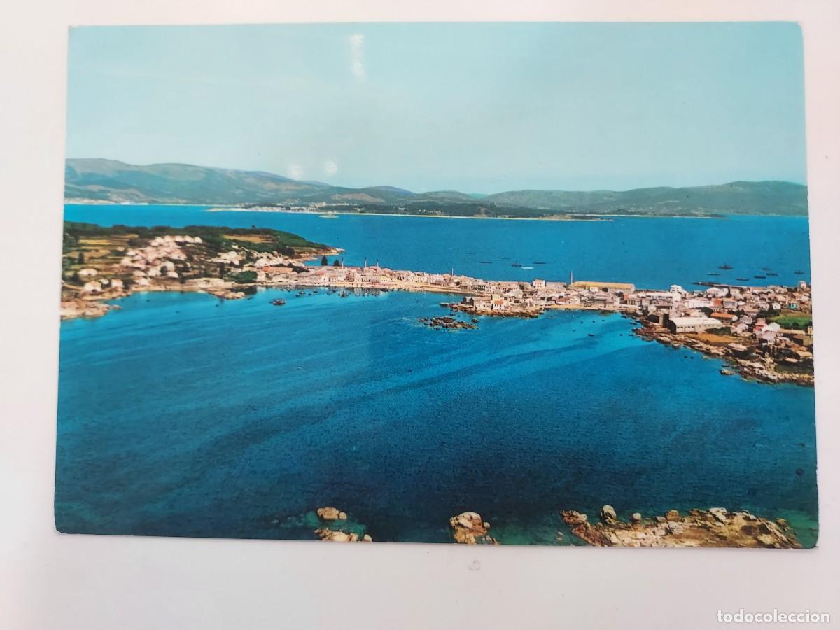 Postales: POSTAL ISLA DE AROSA VISTA AEREA. 1966. SIN CIRCULAR. PONTEVEDRA