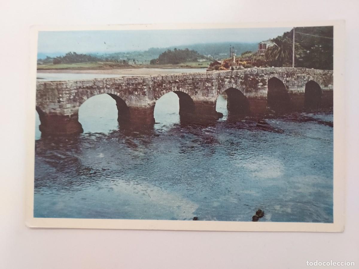 Postales: POSTAL (A RAMALLOSA). VIGO. BAYONA PUENTE ROMANO. CIRCULADA EN 1962. PONTEVEDRA