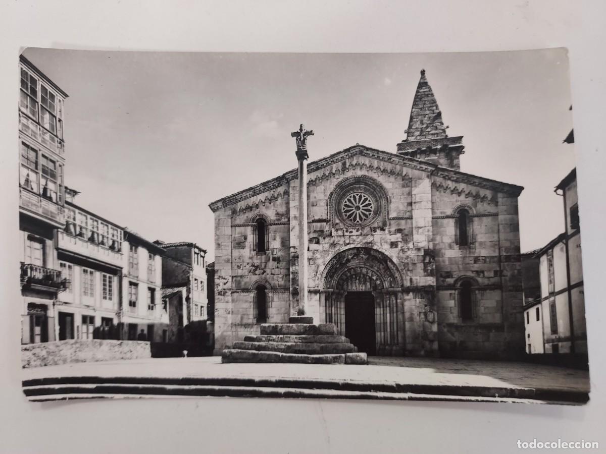 Postales: POSTAL LA CORU&Ntilde;A COLEGIATA DE SANTA MARIA. A&Ntilde;OS 1950. SIN CIRCULAR. 22 ABADAL FISA POSTAL MADRID